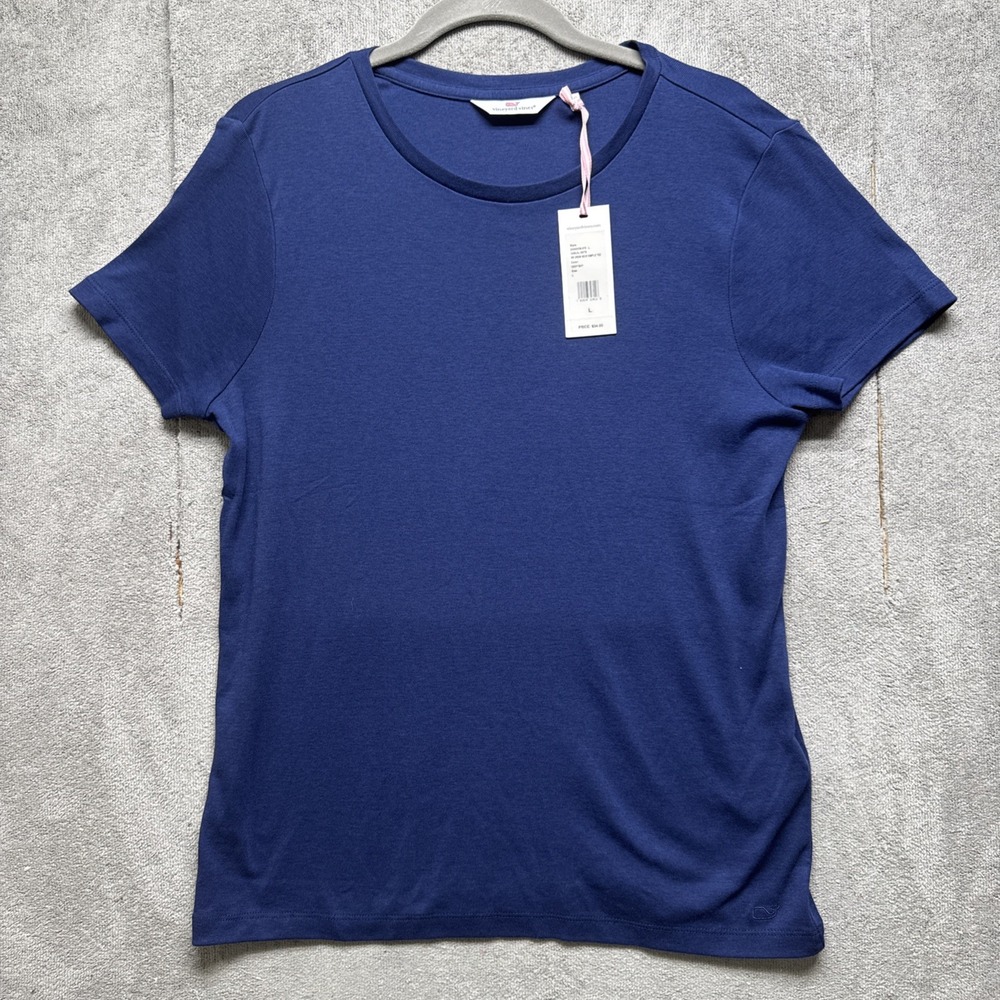 Vineyard Vines Blue T-Shirt Men's Large Performance Crew Neck Simple Tee